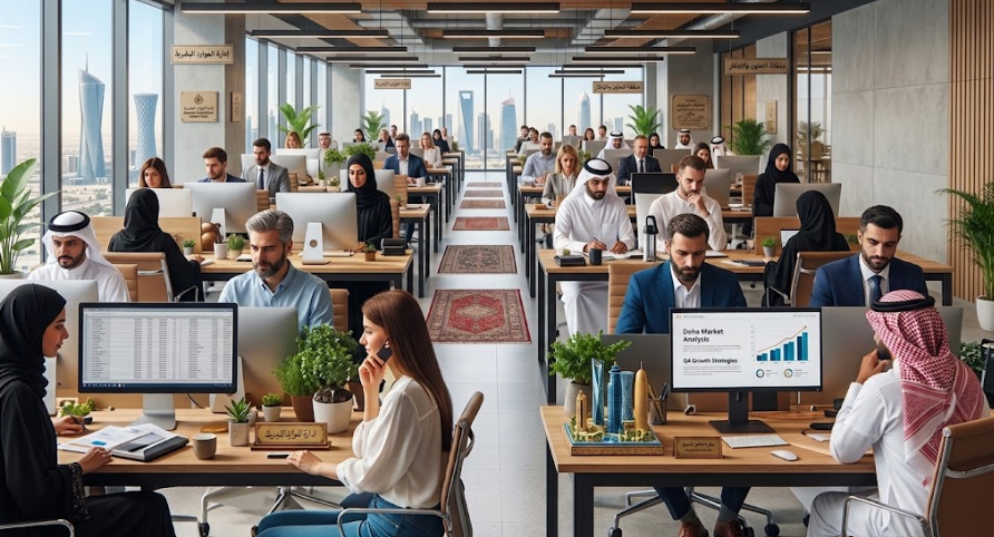 Working in the office